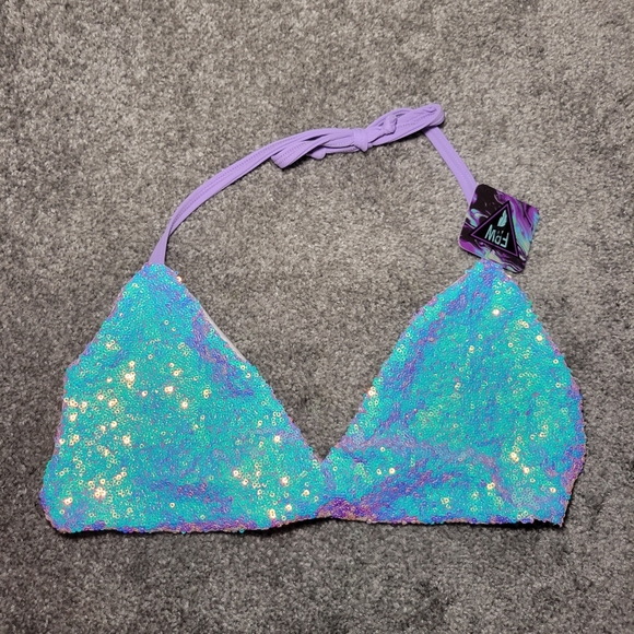 Freedom Rave Wear Sequin Bralette C cup - Picture 2 of 6